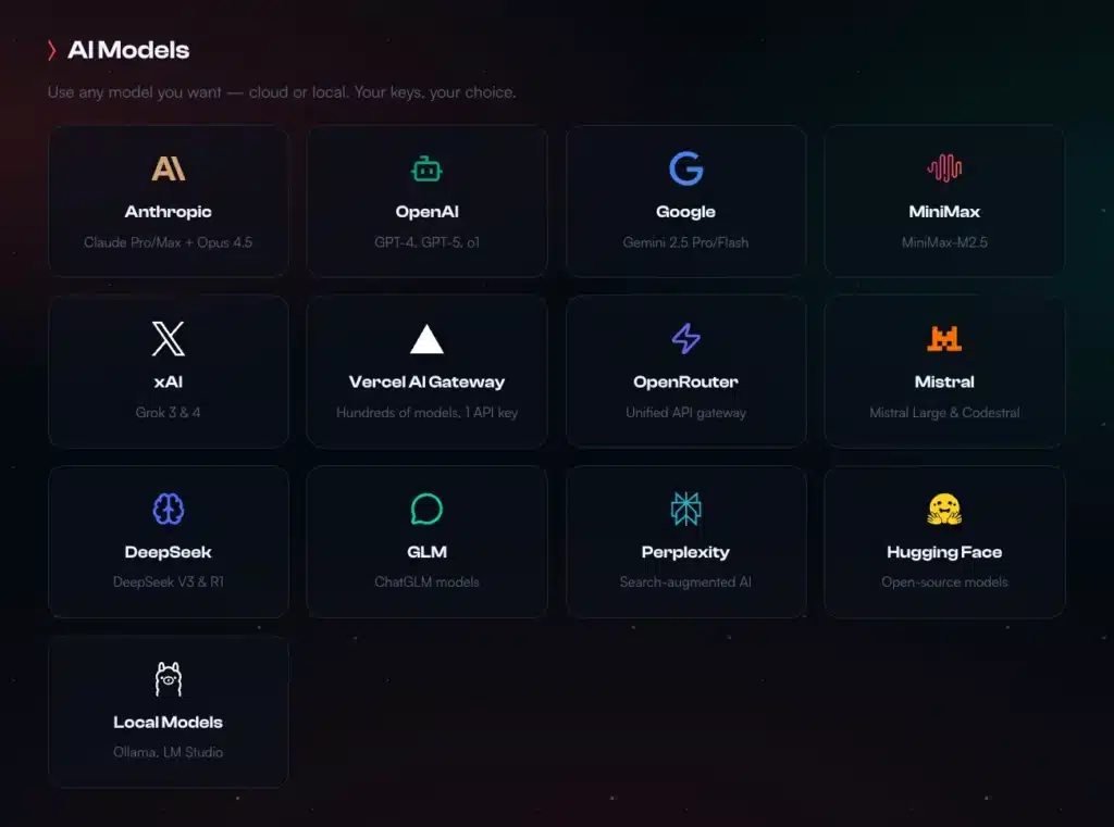 Các AI models mà OpenClaw hỗ trợ