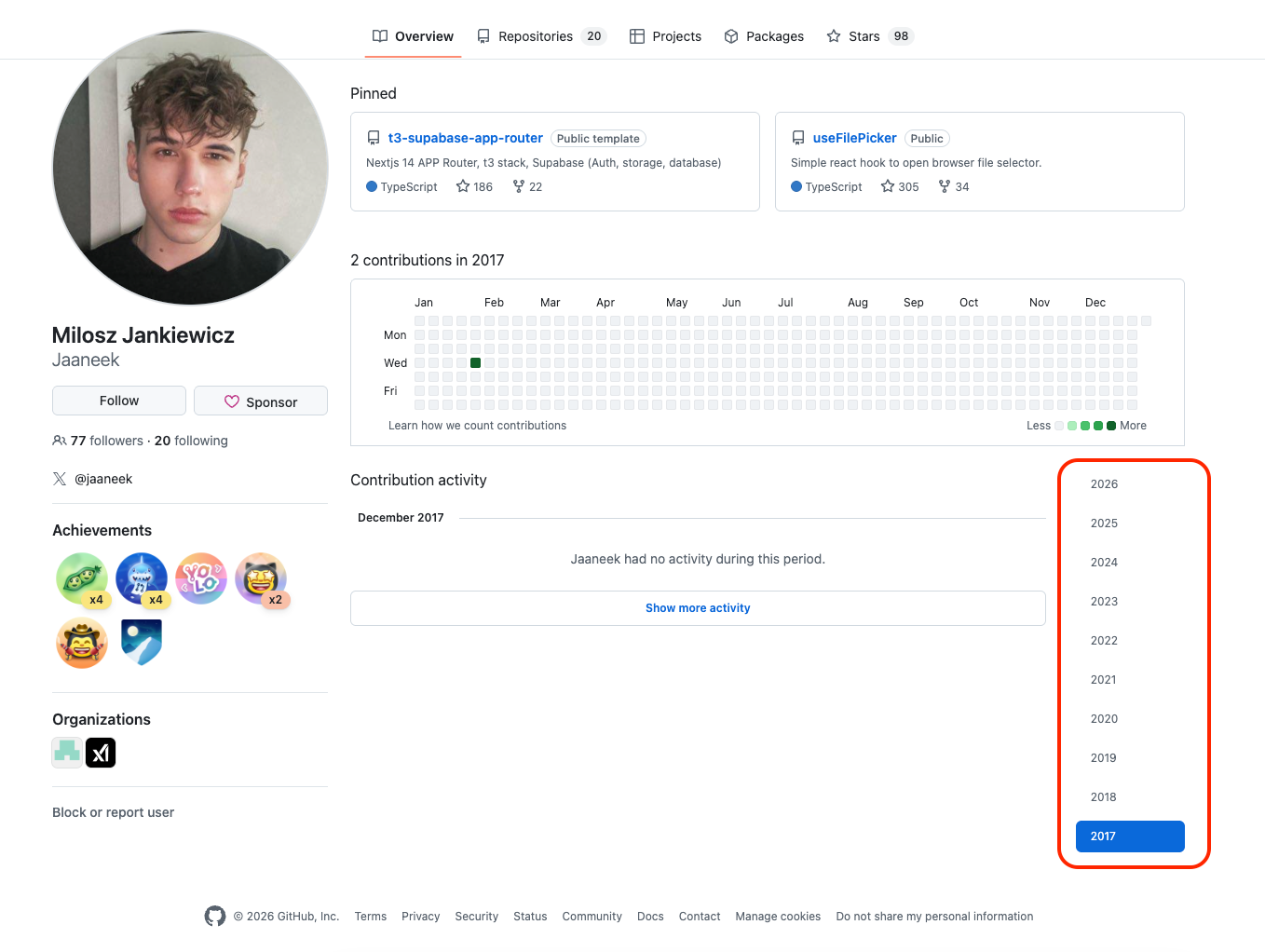 Kiểm tra tuổi tài khoản Github