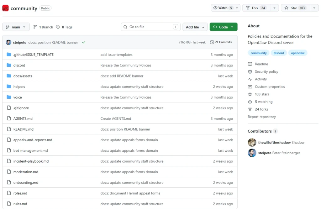 OpenClaw Official GitHub Community