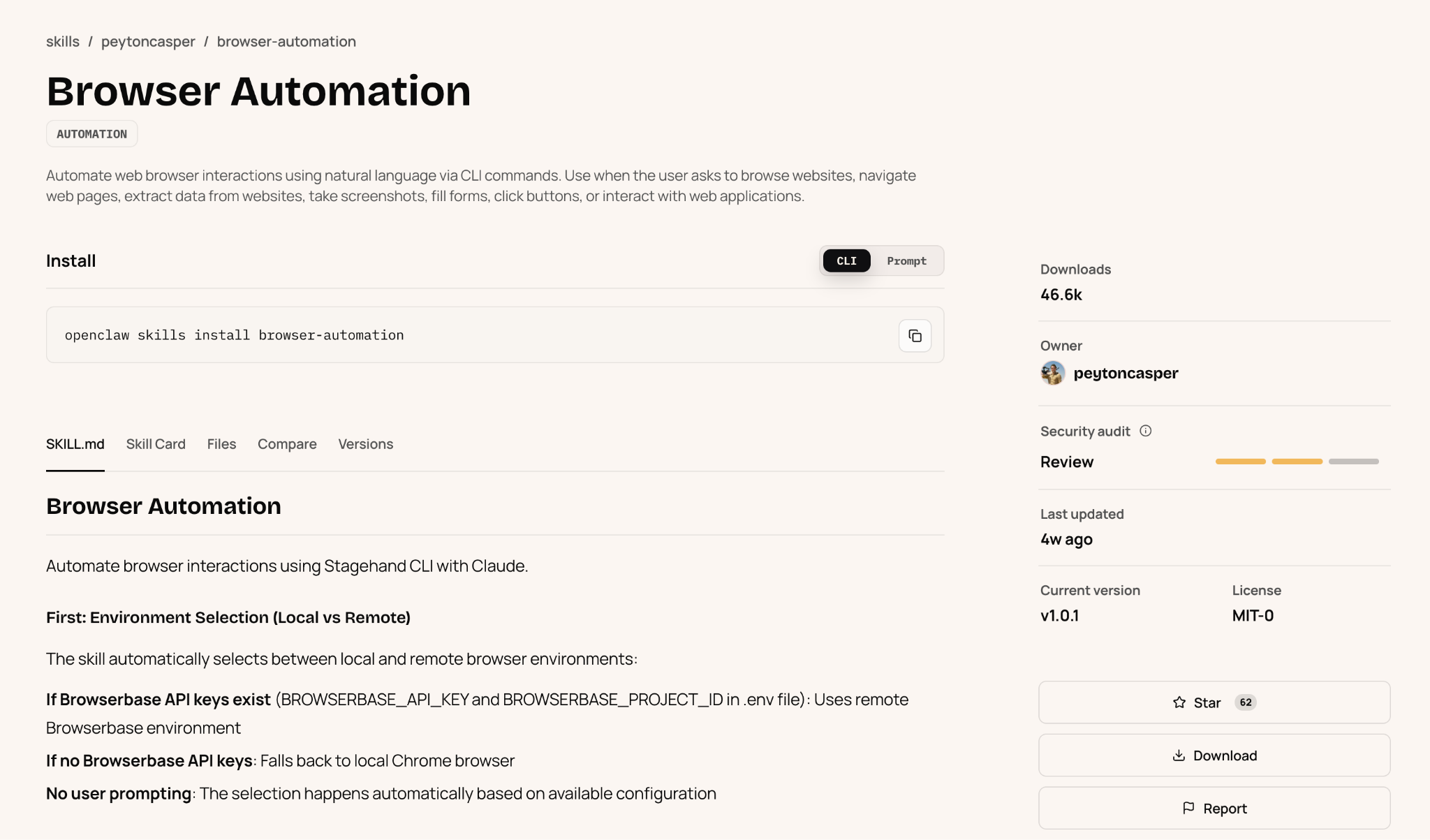 Browser automation skills trong OpenClaw