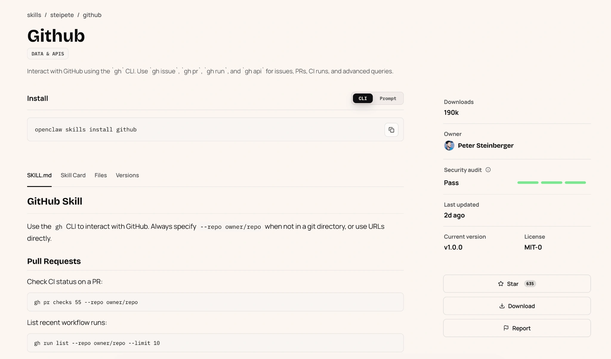 Github skills trong OpenClaw