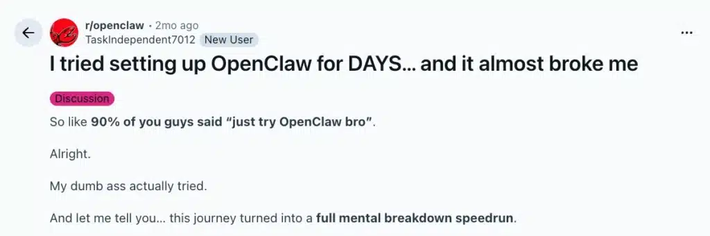 Khó cài đặt OpenClaw