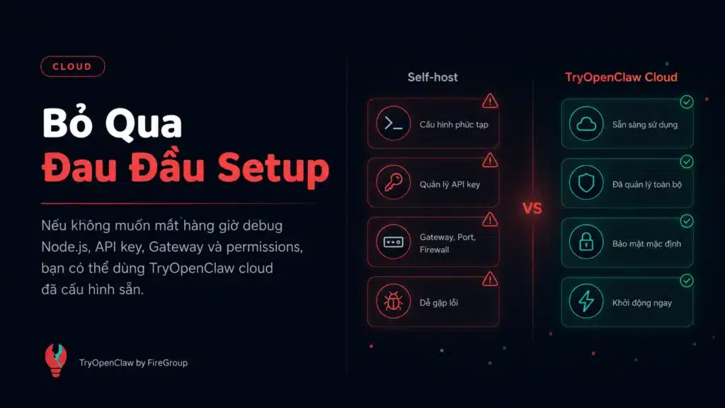Lỗi thường gặp khi cài đặt OpenClaw