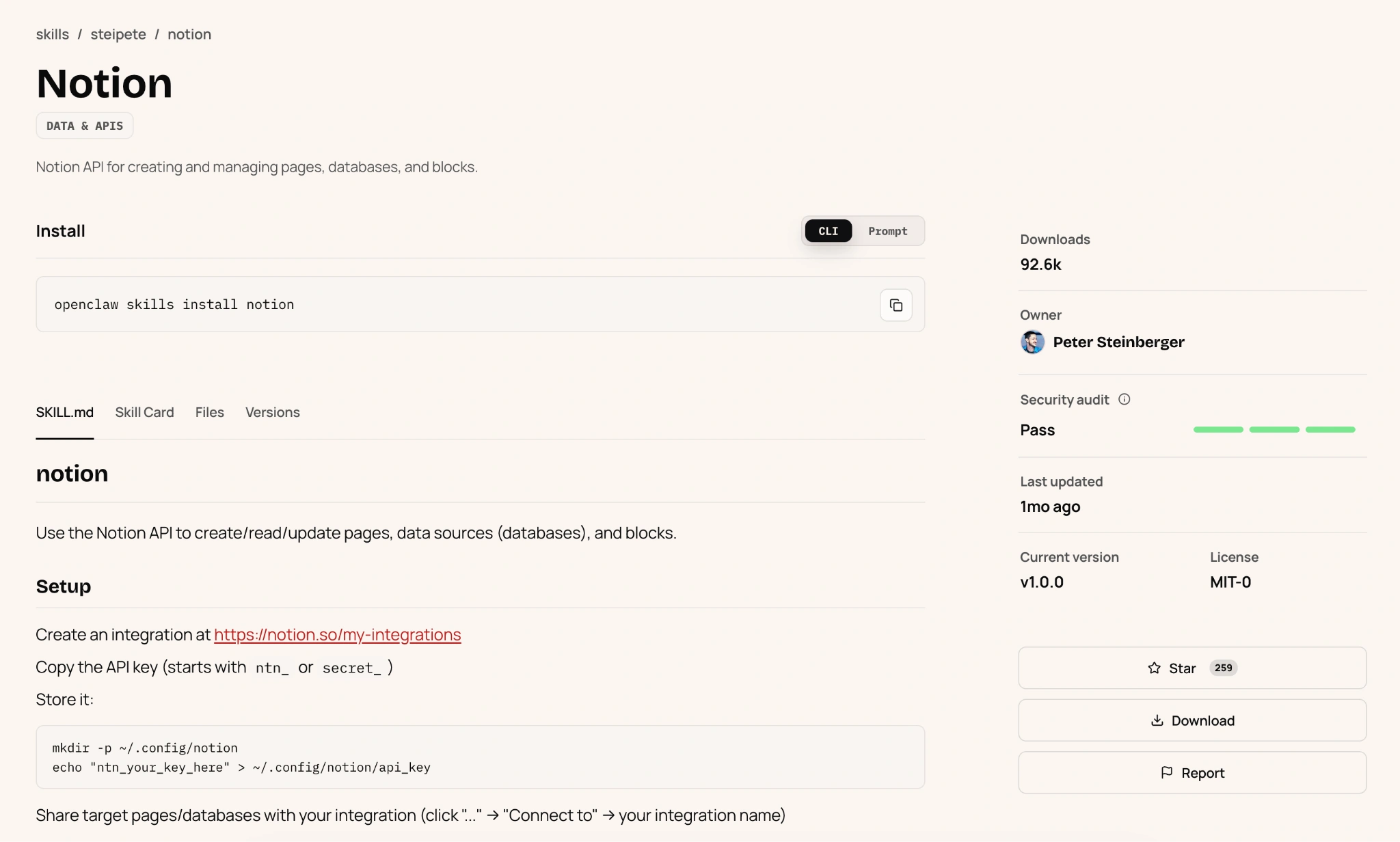 Notion skills trong OpenClaw