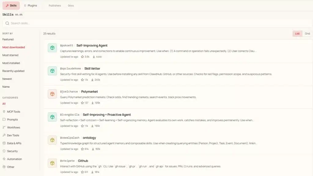 OpenClaw skills marketplace