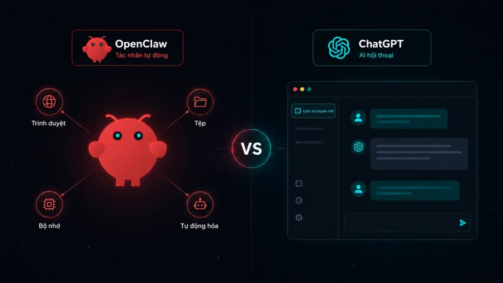 So sánh OpenClaw vs ChatGPT về cách vận hành