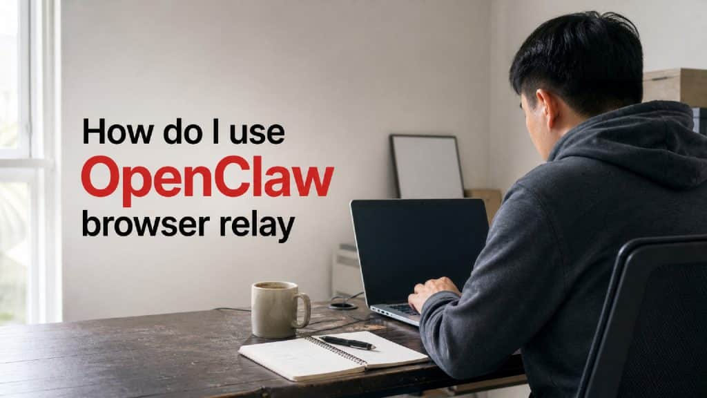 Developer starting an OpenClaw browser relay session