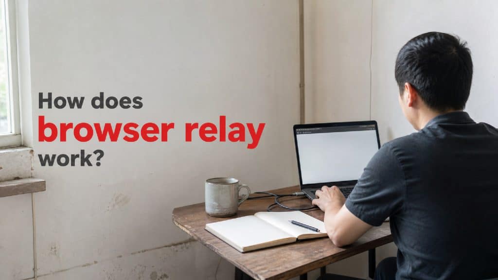 browser relay work shown on a logged-in browser session