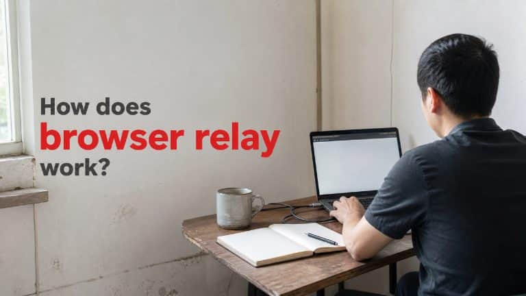browser relay work shown on a logged-in browser session