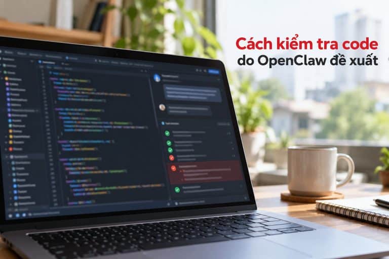Màn hình hiển thị quy trình kiểm tra code AI